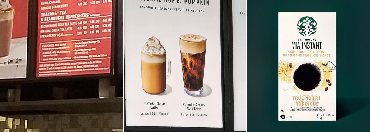 Starbucks Coffee Company Menu
