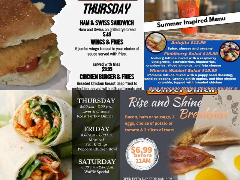 The Sunset Diner Menu