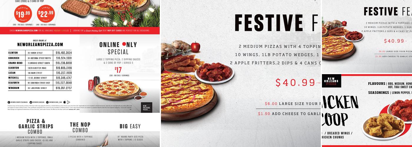 New Orleans Pizza Menu