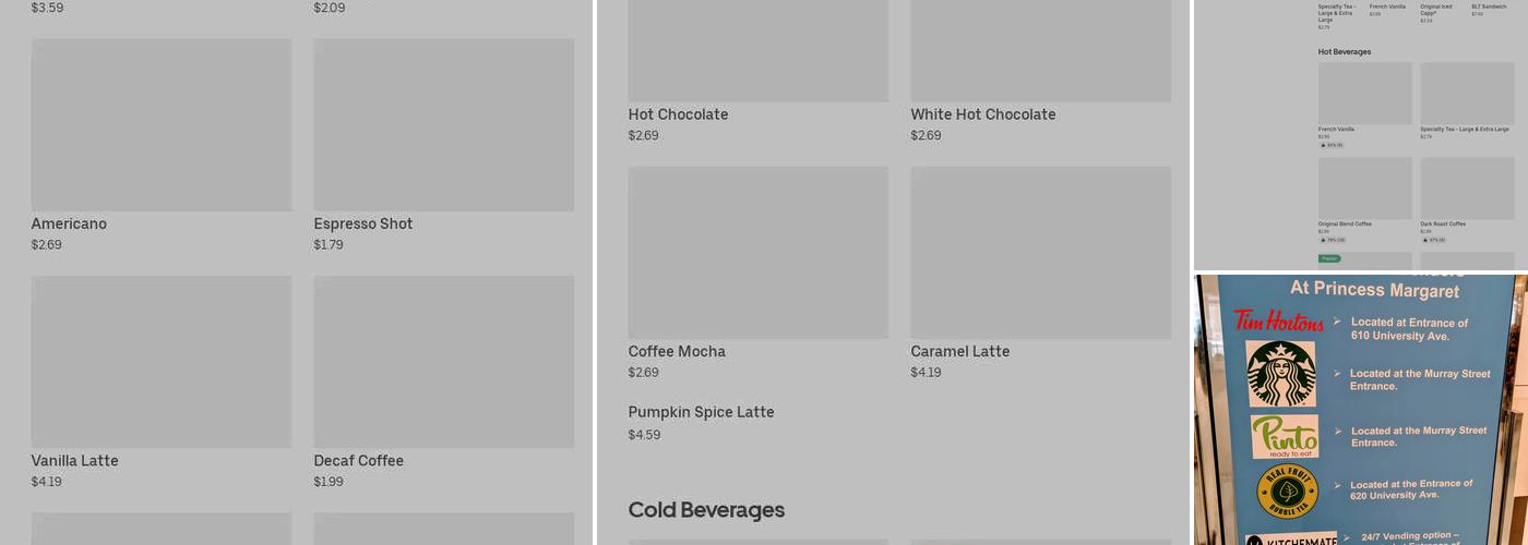 Tim Hortons Menu