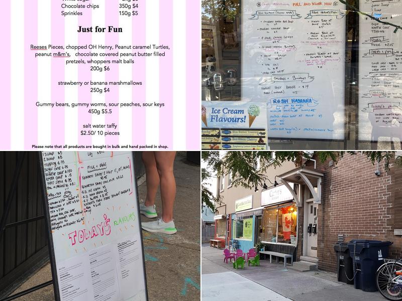 Carter's Ice Cream Menu