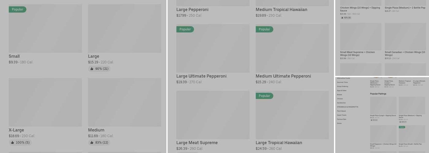 Pizza Pizza Menu