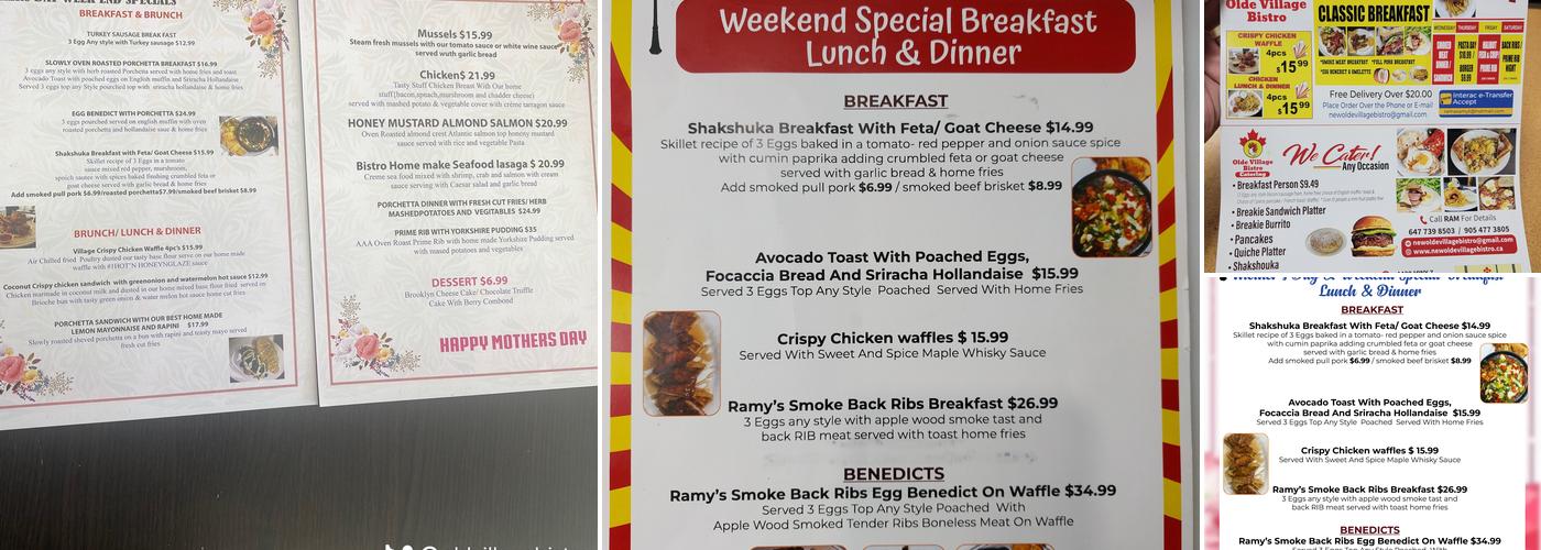 Olde Village Bistro Menu