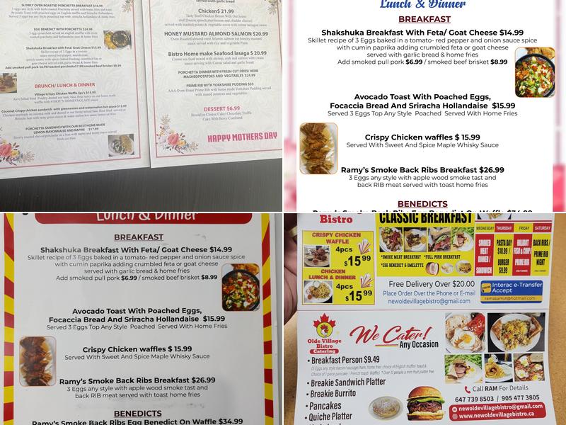 Olde Village Bistro Menu