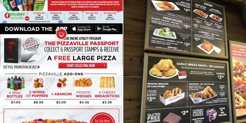Pizzaville Menu