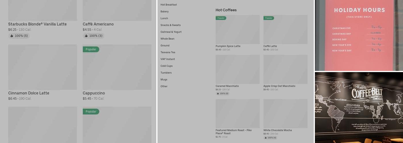 Starbucks Menu
