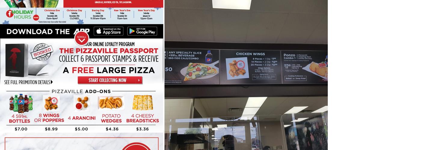 Pizzaville Menu