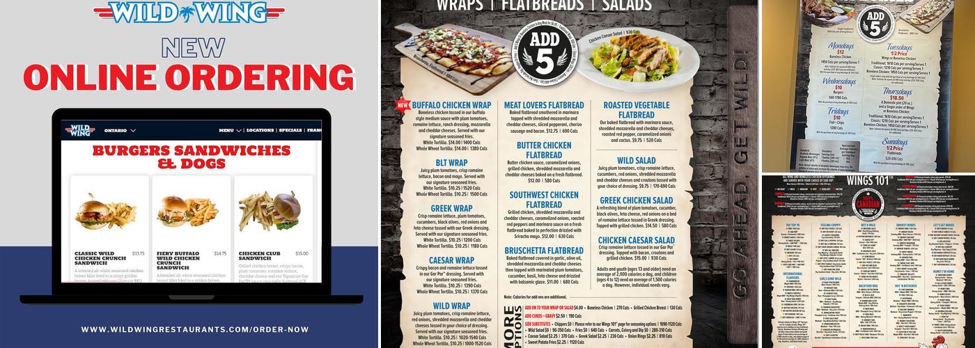 Wild Wing Menu