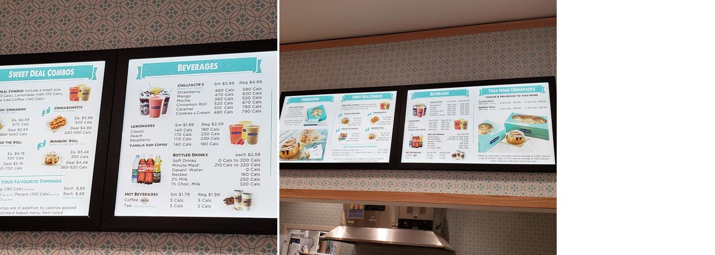 Cinnabon Menu