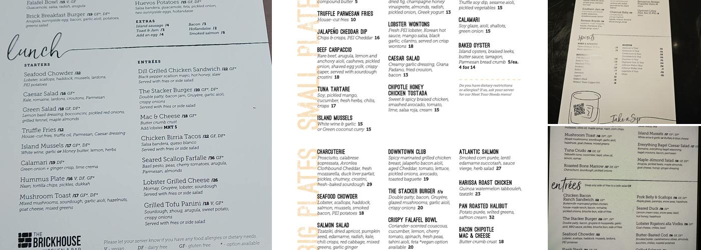 Brickhouse Kitchen & Bar Menu