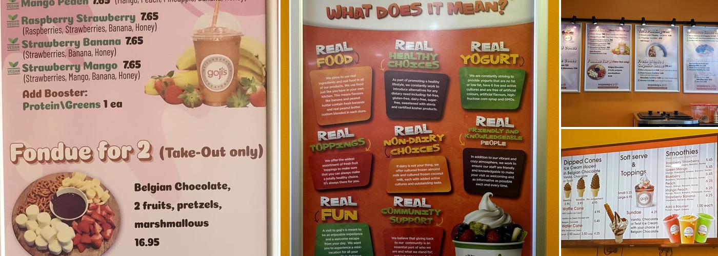 soyaway & goji's Menu