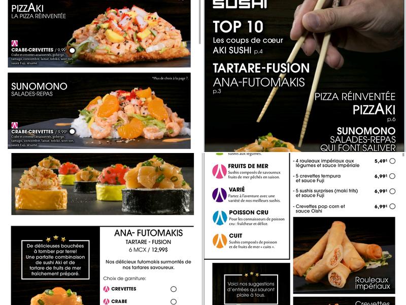 Aki Sushi Menu