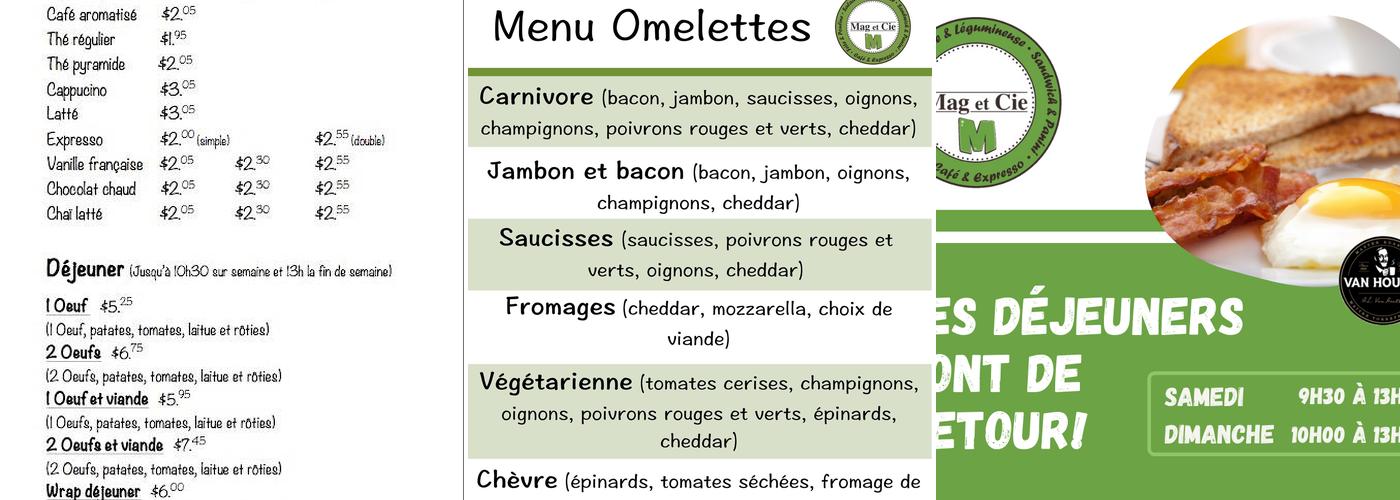 Mag et Cie Menu