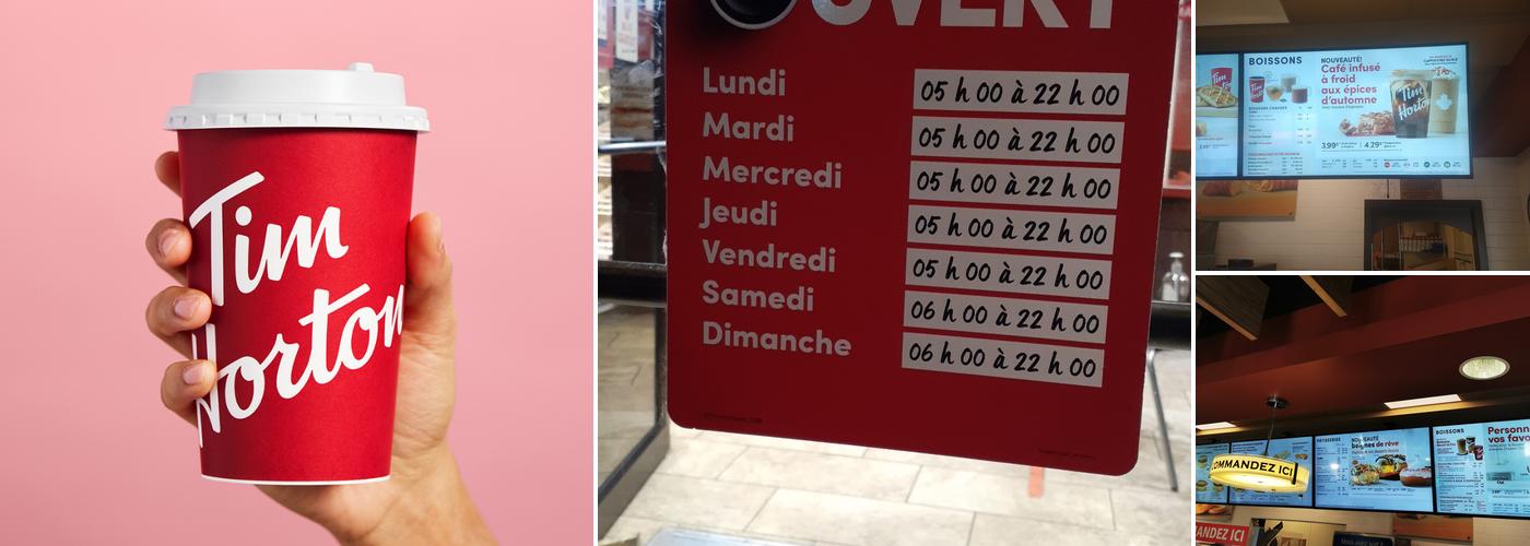Tim Hortons Menu