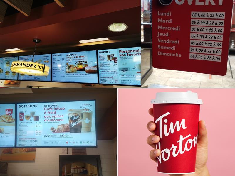 Tim Hortons Menu