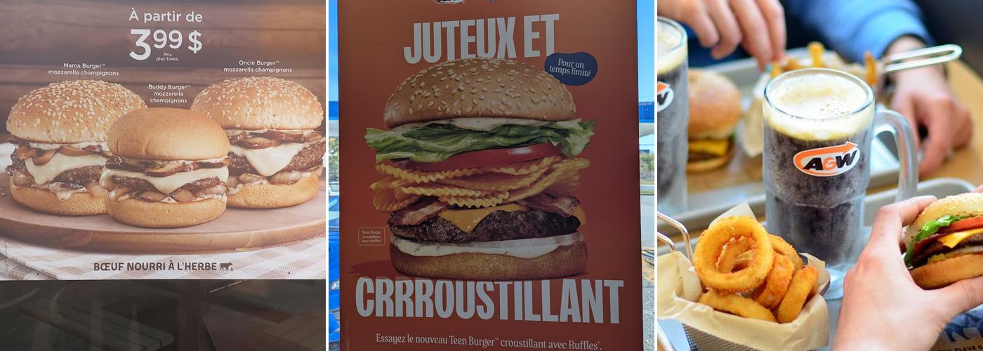 A&W Canada Menu