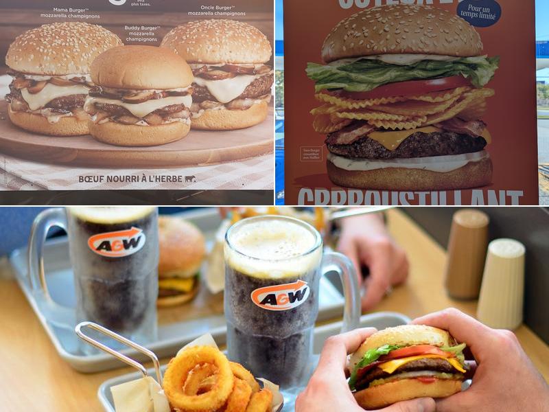 A&W Canada Menu