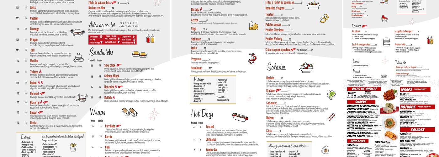 Twisted Burger Menu