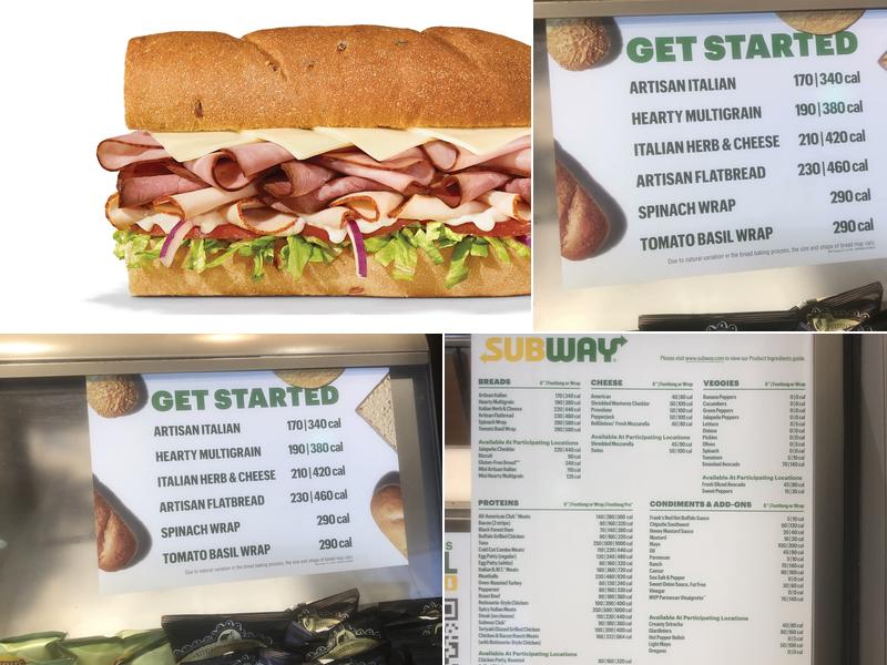 Subway Menu