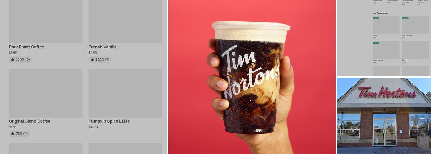 Tim Hortons Menu