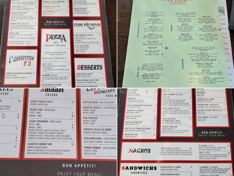 Le Zouk - Resto Pub Le Zouk Menu