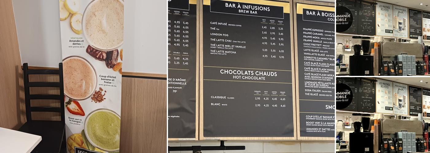 Second Cup Café Menu