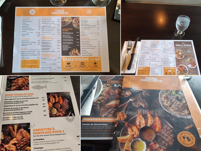 Casa Grecque Menu