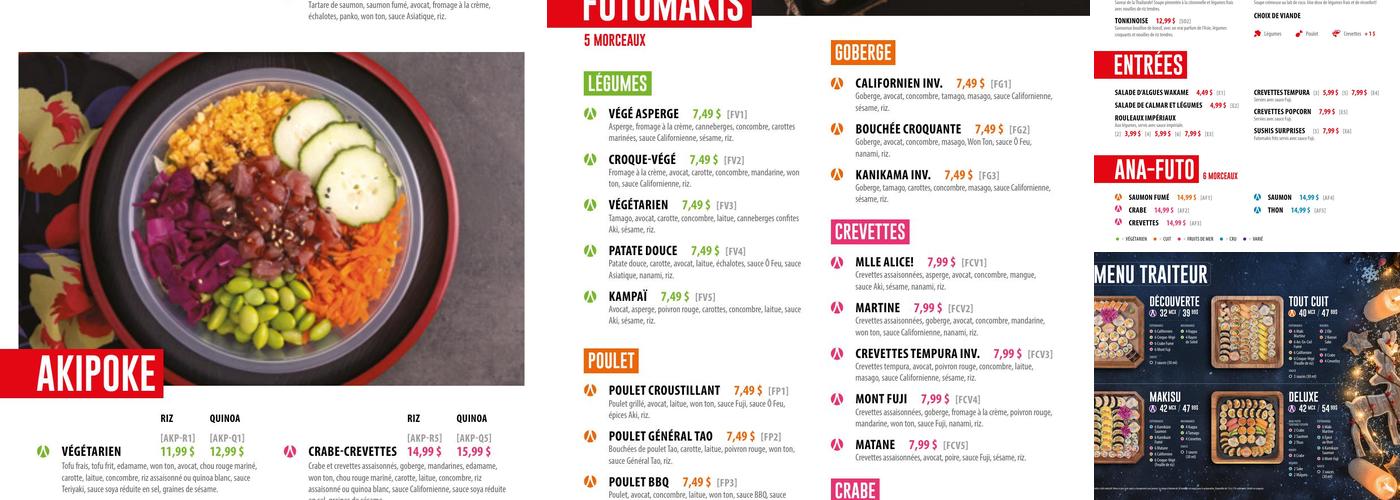 Aki Sushi Menu