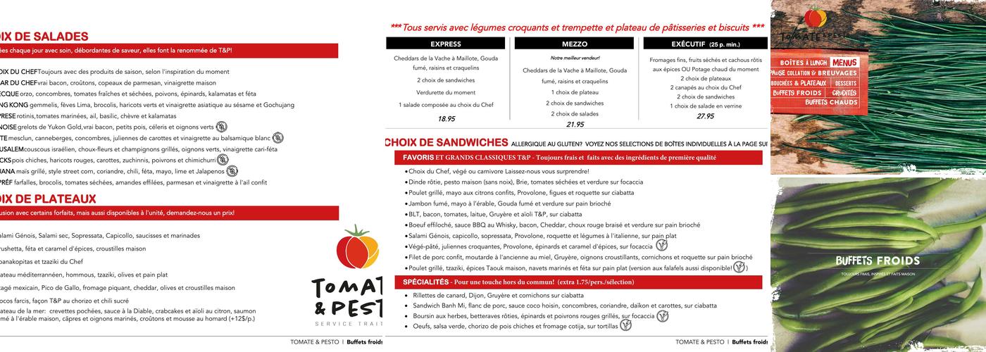 Tomate & Pesto Menu