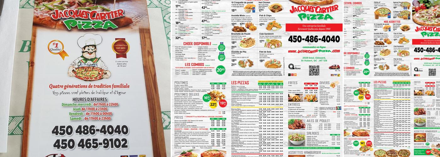 Jacques Cartier Pizza - St-Hubert Menu