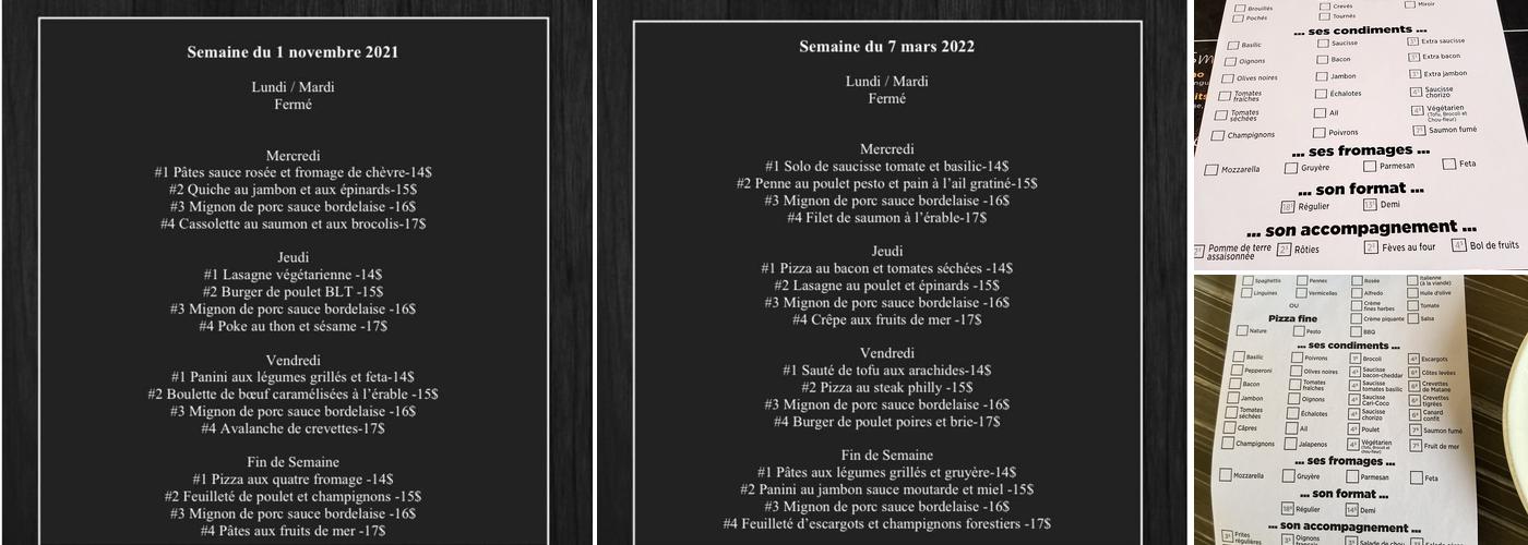 Resto-Pub Le Saint-Pascal Menu