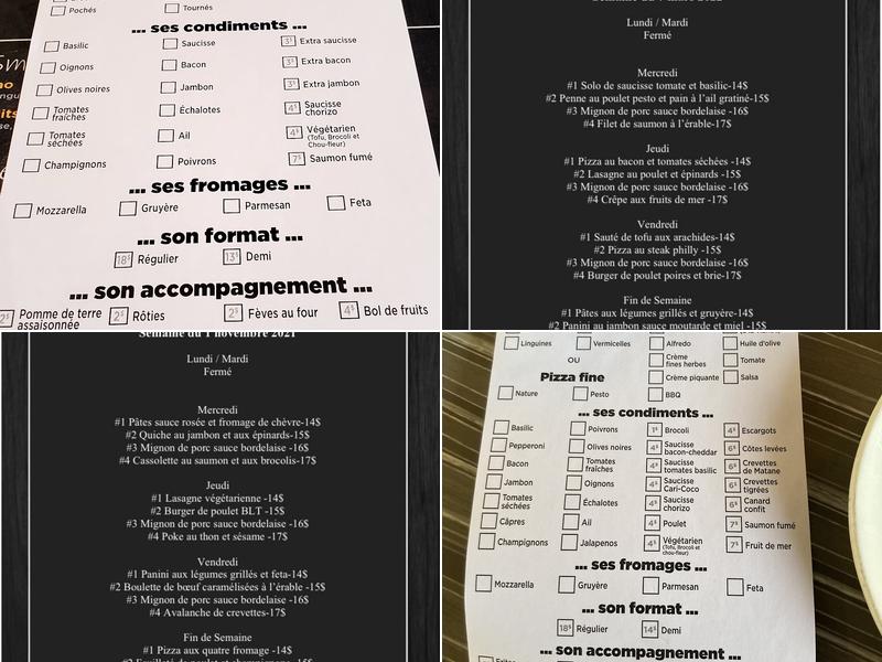 Resto-Pub Le Saint-Pascal Menu