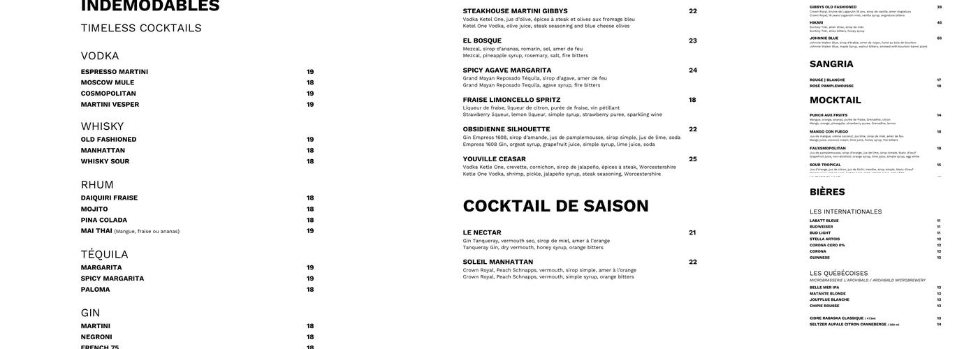 Gibbys Menu