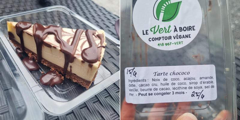 Le Vert à boire (Comptoir végane) Menu