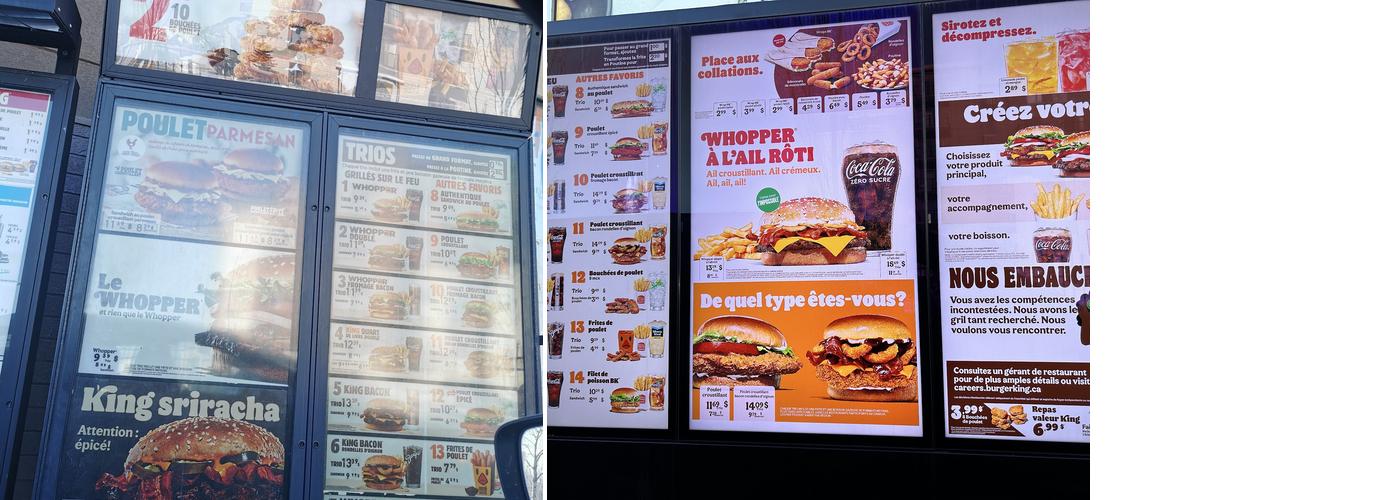 Burger King Menu