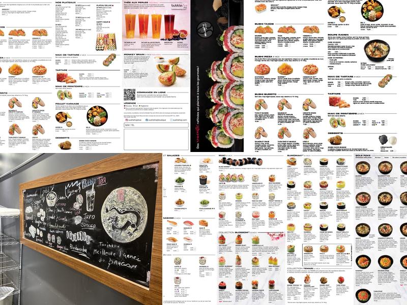 Sushi Shop Menu