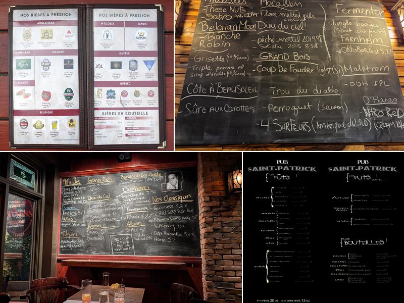 Pub St-Patrick (1993) Inc Menu