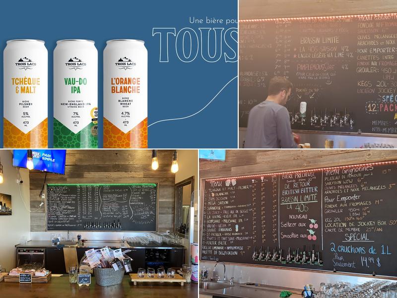 Microbrasserie Trois-Lacs Menu