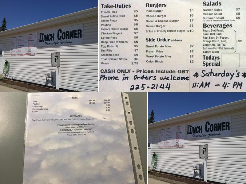 The Lunch Corner Menu