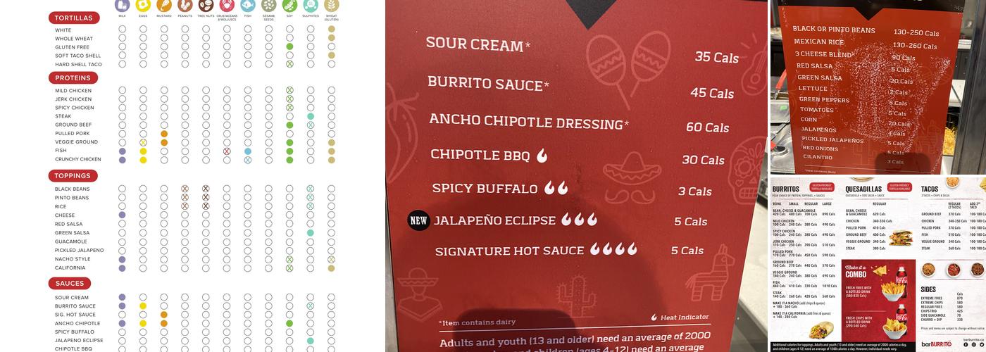 barBURRITO Menu
