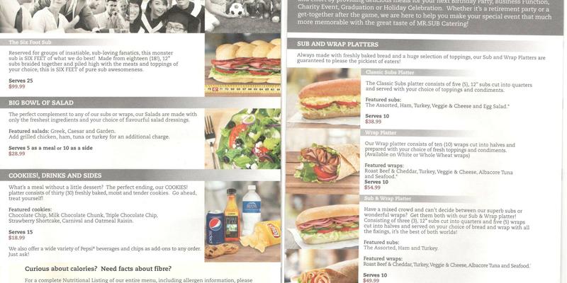 Mr.Sub Menu