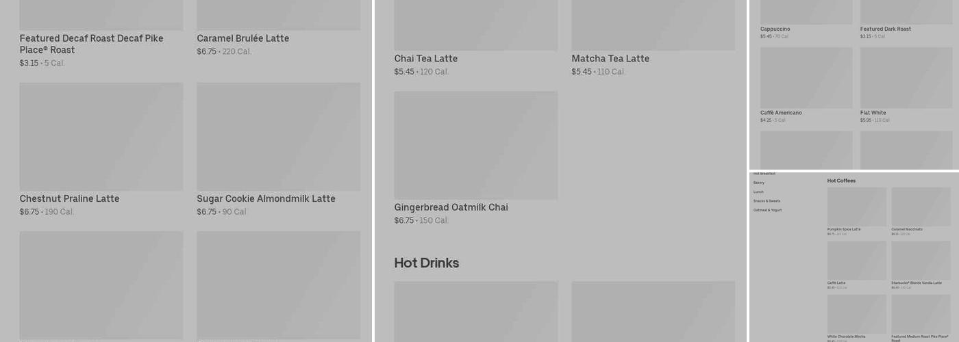 Starbucks Menu
