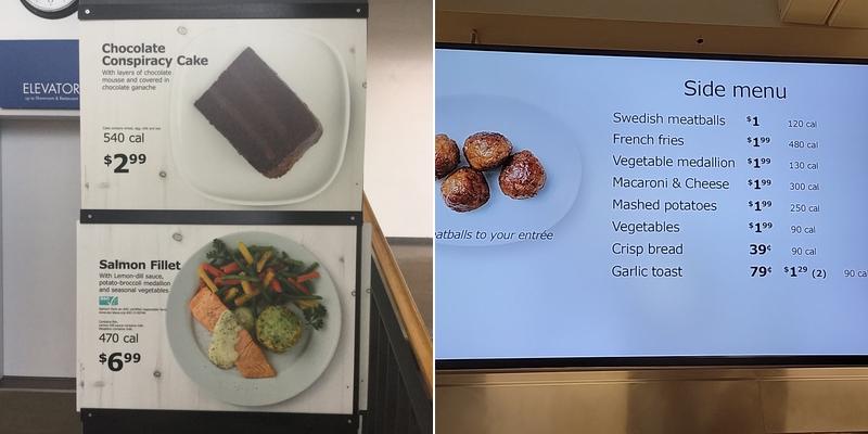 IKEA Restaurant Menu