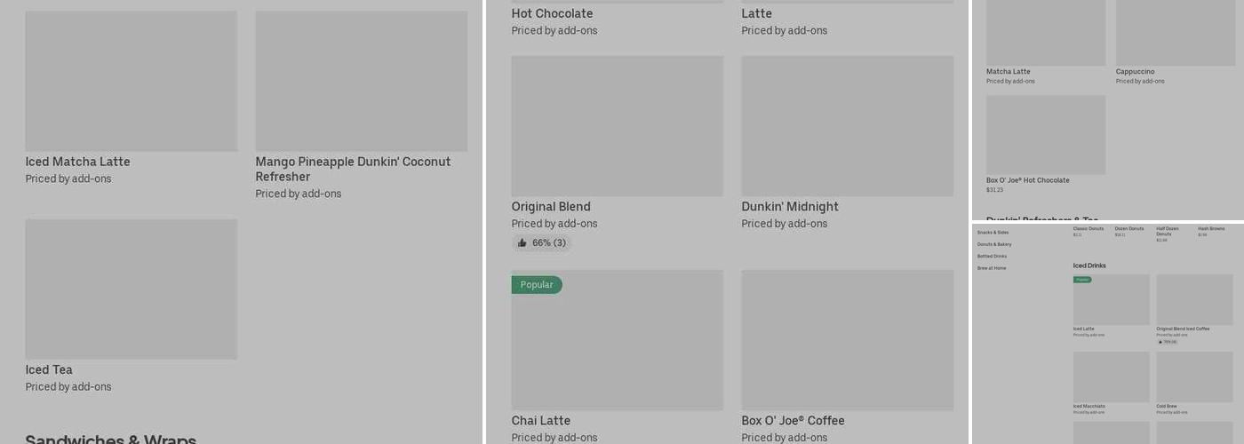 Dunkin' Menu