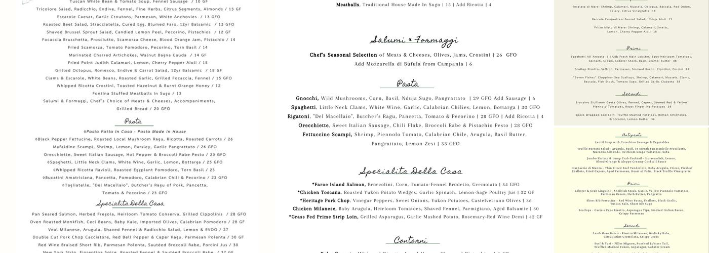 Locanda RI Menu