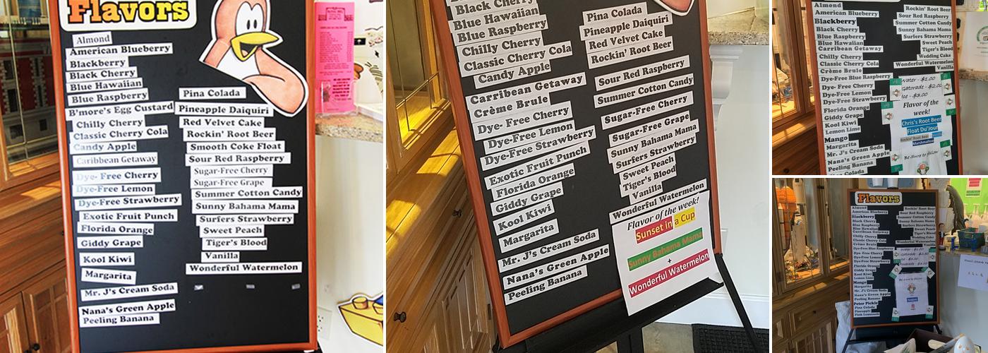 Sno Cones by Chris Menu