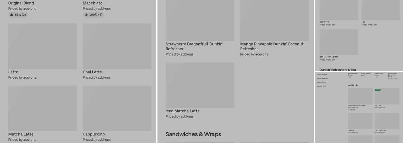 Dunkin' Menu