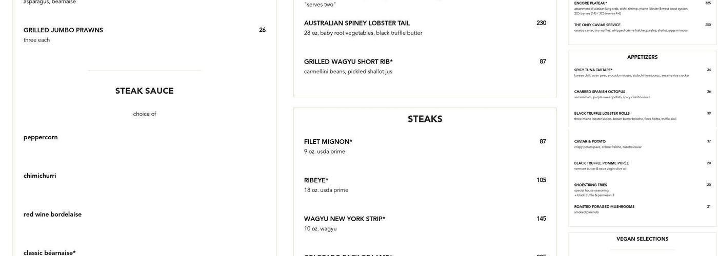 Delilah Menu