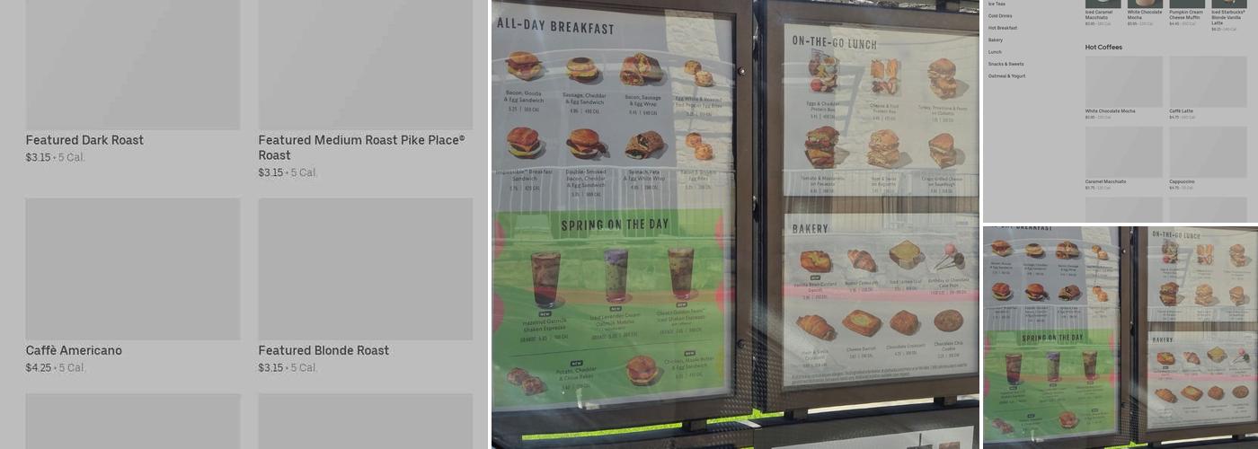 Starbucks Menu