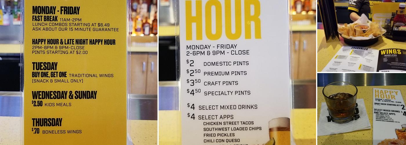 Buffalo Wild Wings Menu